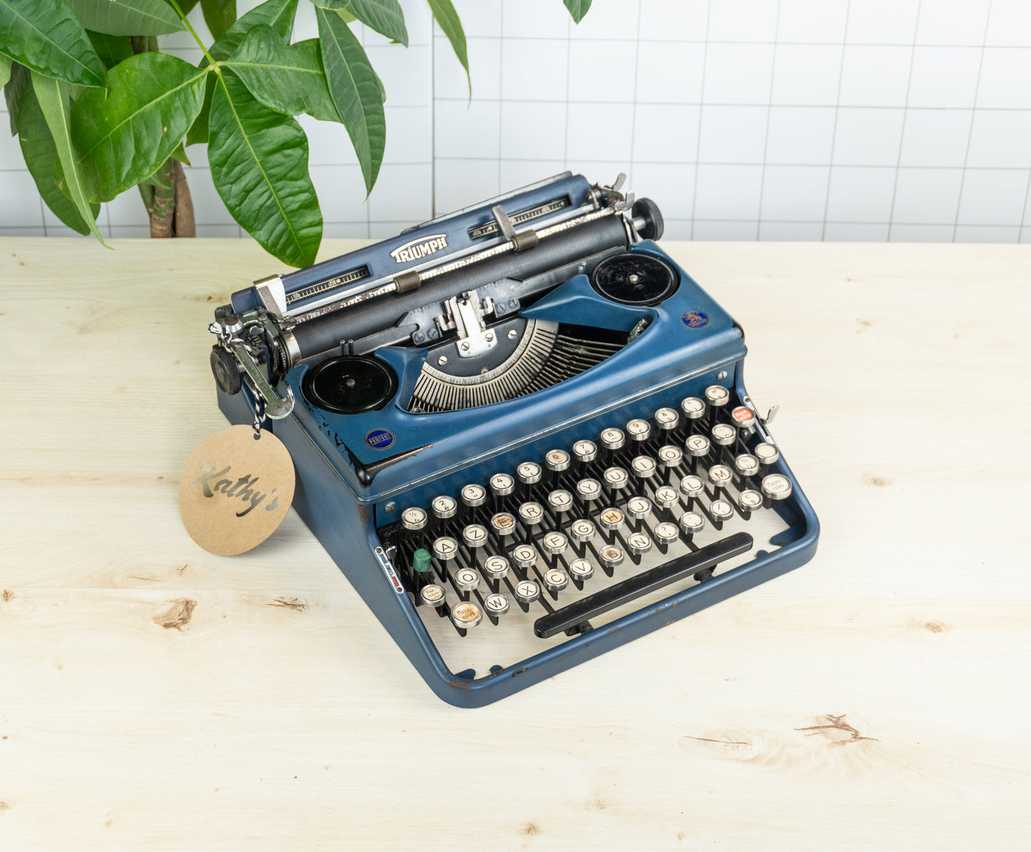 Blue Triumph Perfekt typewriter
